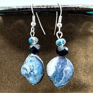 Elegant Blue Dangle Earrings
